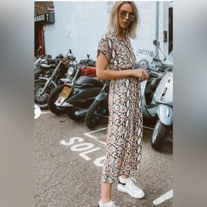 Stylish Snake Print Maxi Dress